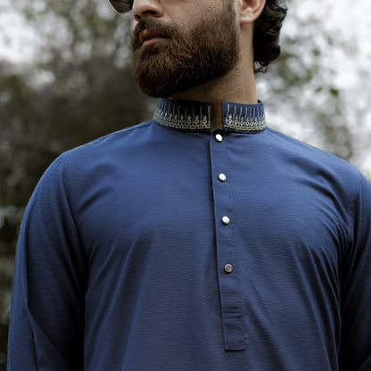 YAMAAN Imperial Panjabi Navy Blue
