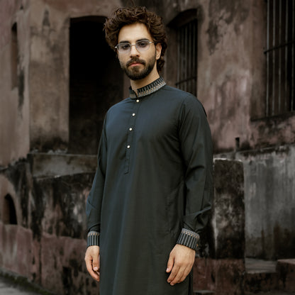 YAMAAN Imperial Panjabi Dark Green
