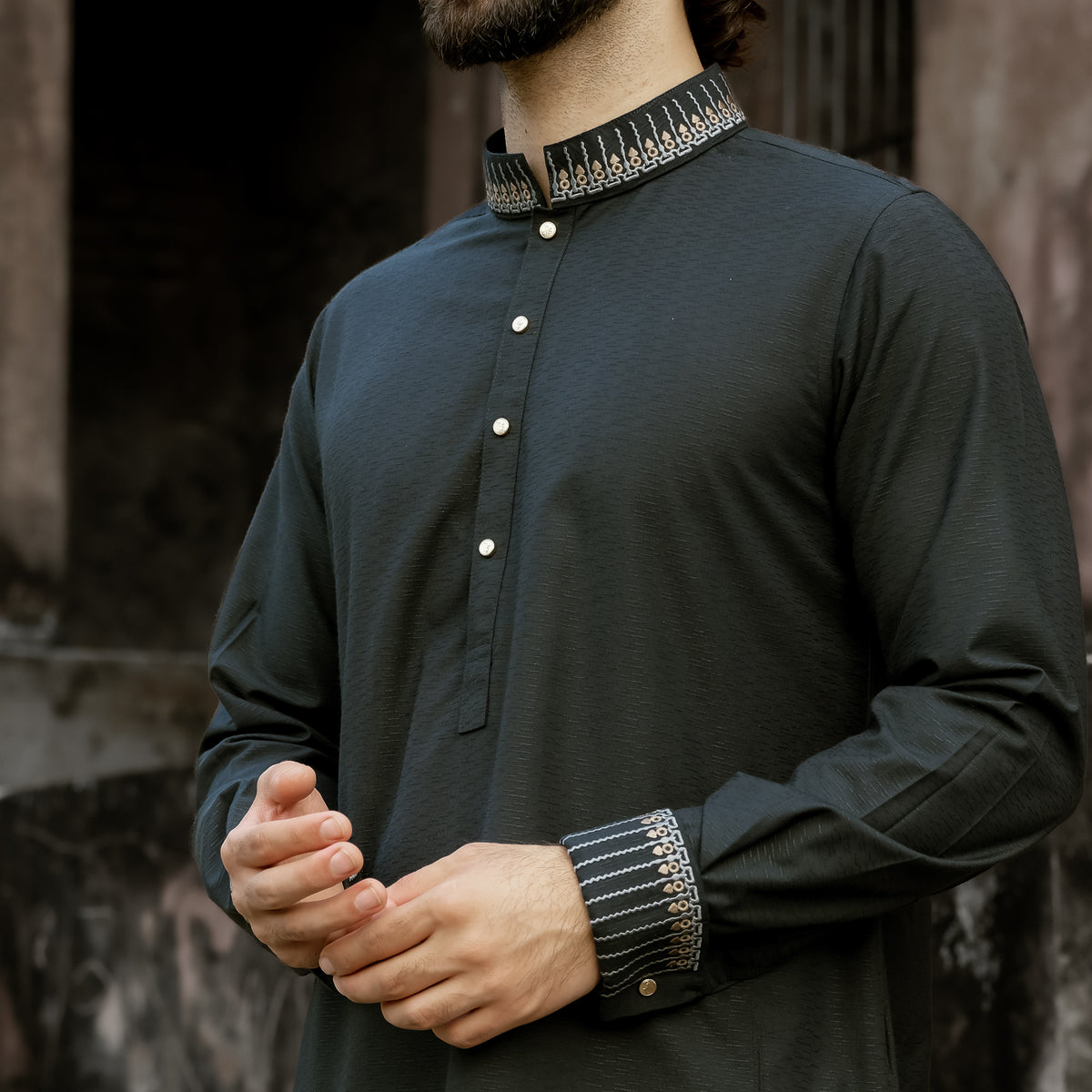 YAMAAN Imperial Panjabi Dark Green