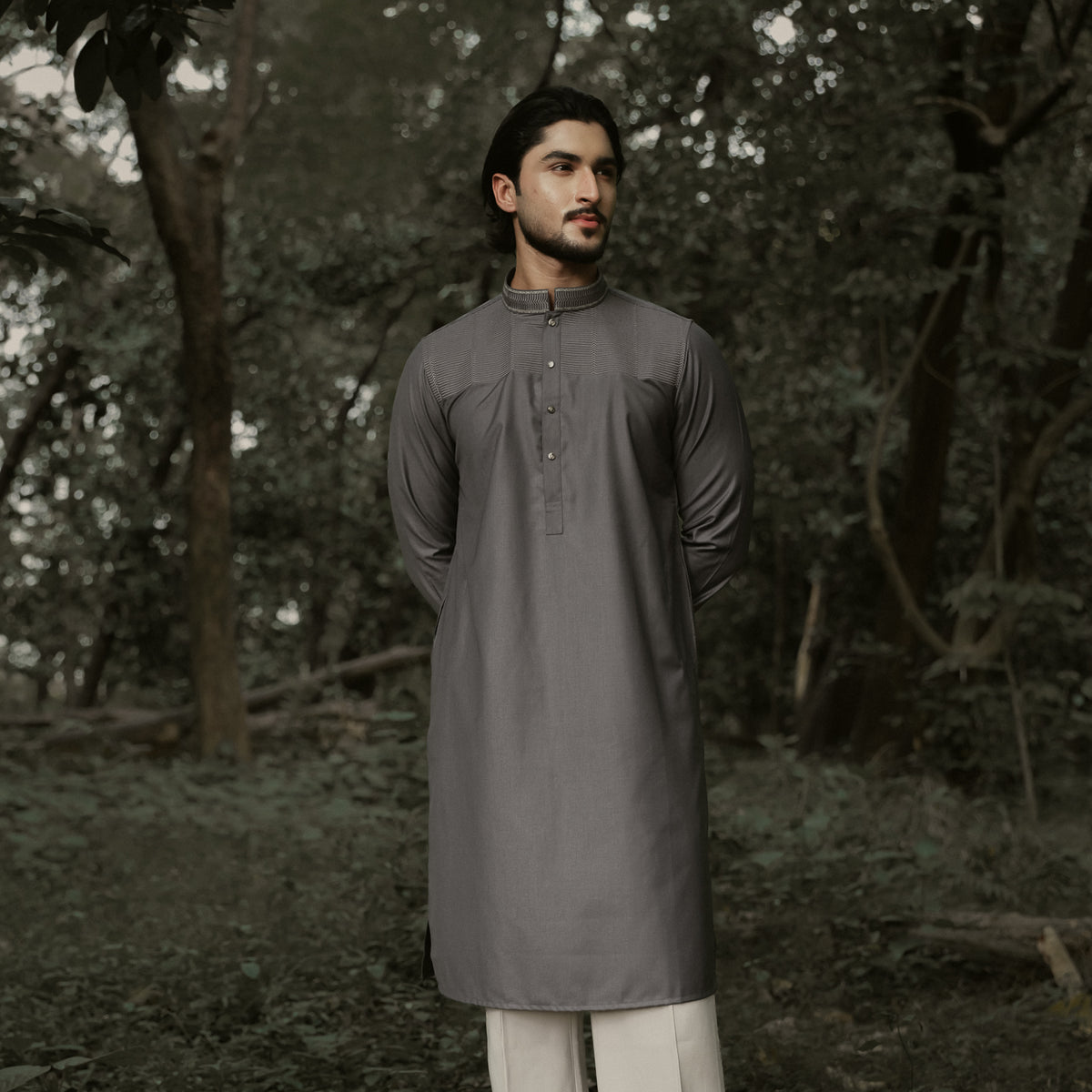 YAMAAN Imperial Panjabi Dark Grey