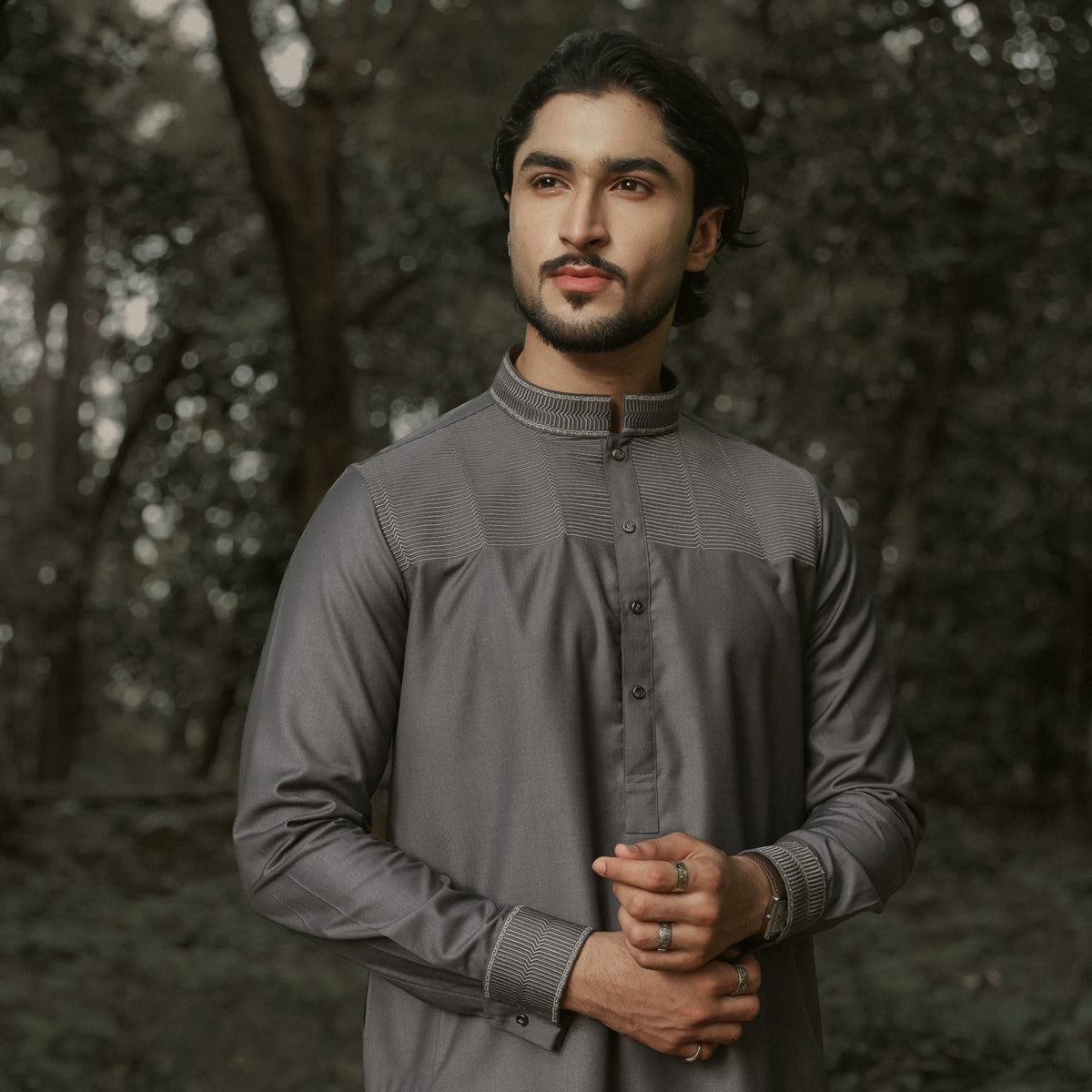 YAMAAN Imperial Panjabi Dark Grey