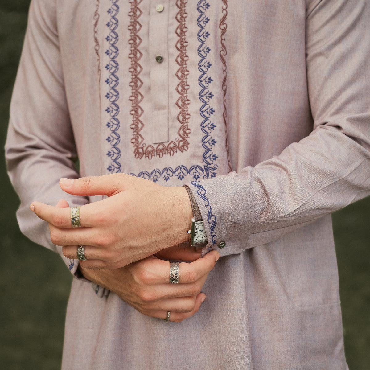 YAMAAN Imperial Panjabi Purplish Grey