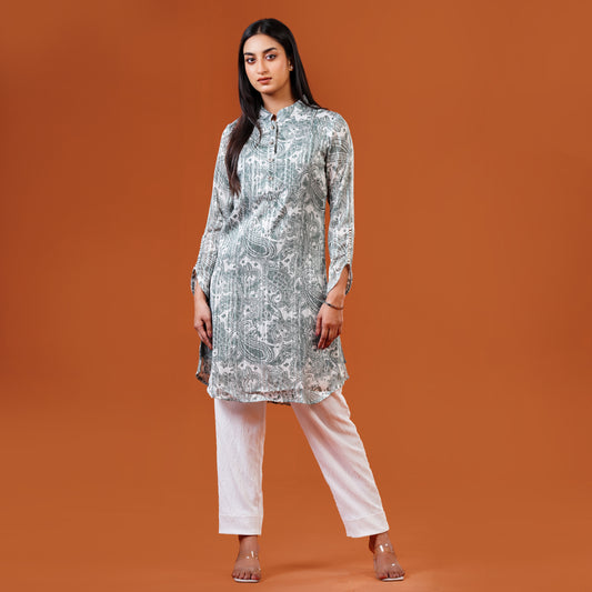 Royal Kurti (Soft Sage Green)