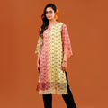 YAMAAN Royal Kurti Soft Peach Pastel Yellow