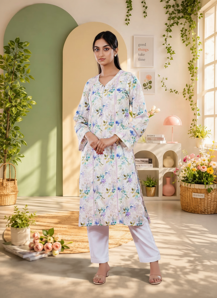 YAMAAN Royal Kurti Multi Color Printed
