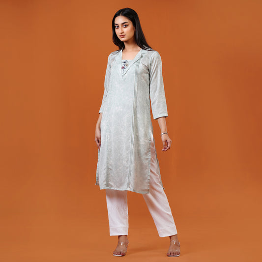 Signature Kurti (Soft Sage Green)