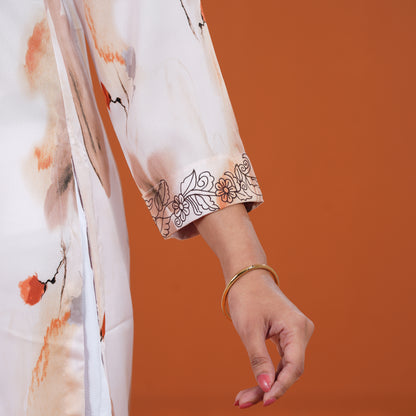 Signature Kurti (Off White Printed)