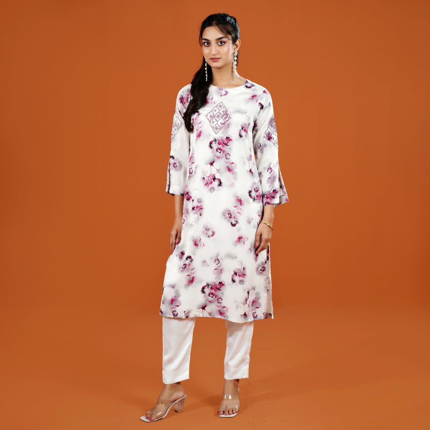 Signature Kurti (White printed)