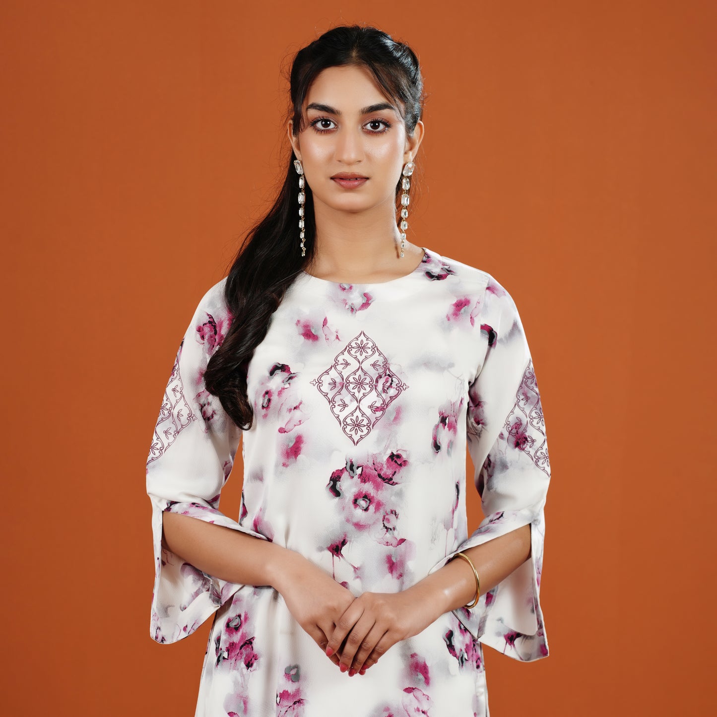 Signature Kurti (White printed)
