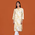 YAMAAN Signature Kurti White Grey Printed