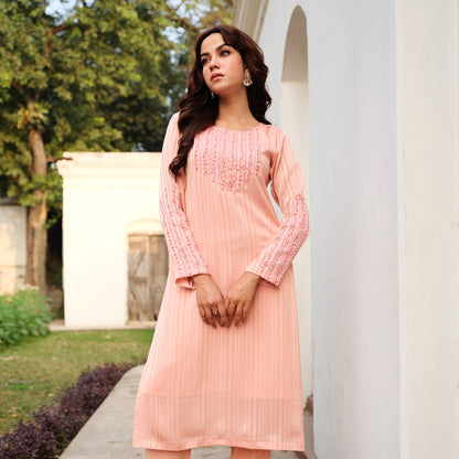 Imperial 2-Piece Set (Peach Pink)