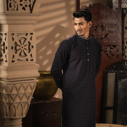 YAMAAN Signature Panjabi  Navy