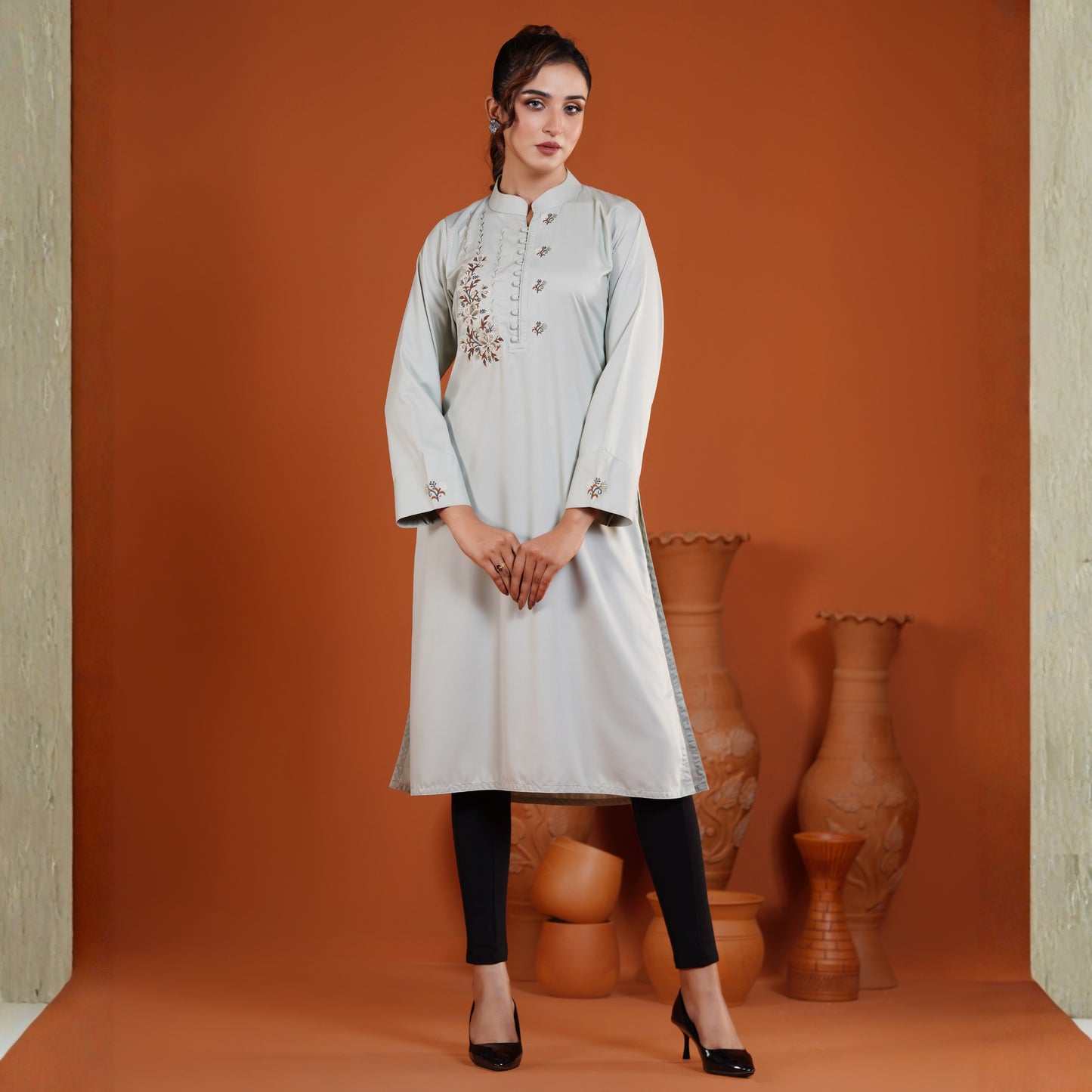 Imperial Kurti (Minimal Sage Green)