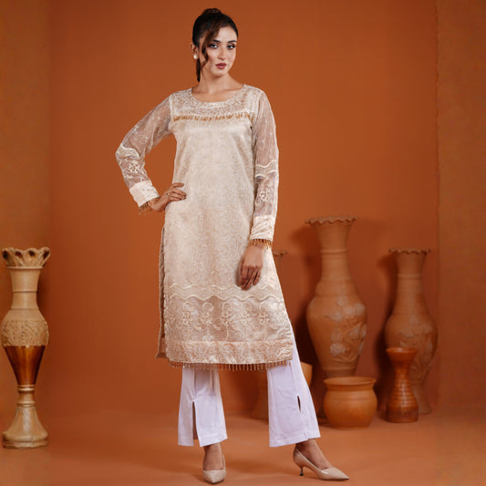 Imperial Kurti (Cream Gold)