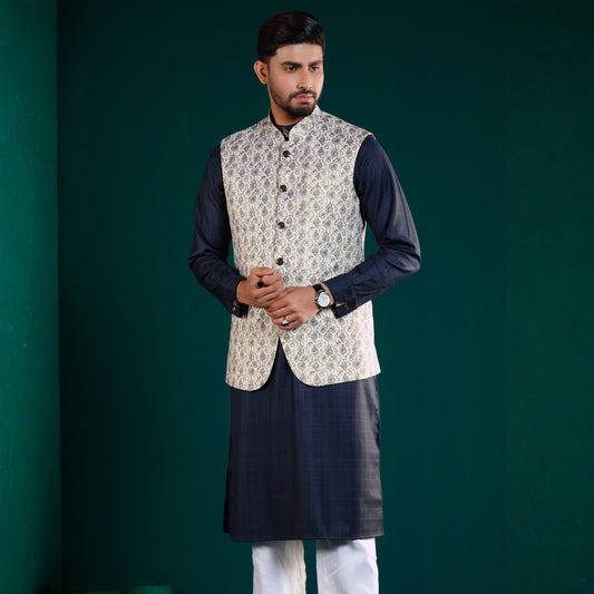 Signature Waistcoat (Off White Printed)