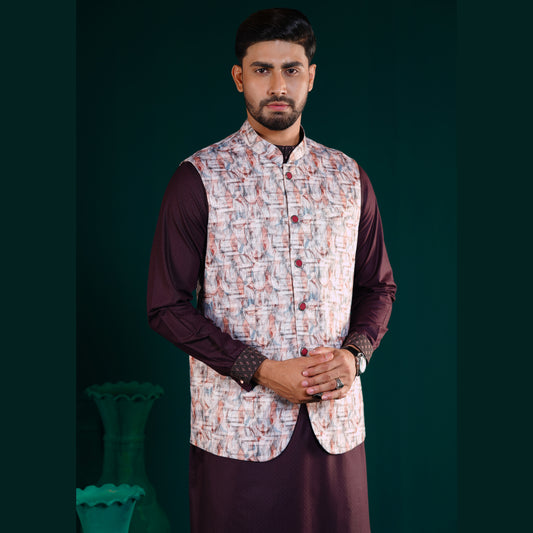 Signature Waistcoat (Multi-Colored Abstract)