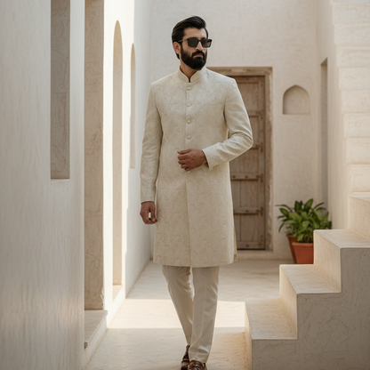 YAMAAN Imperial Off White Sherwani