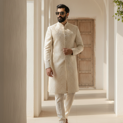YAMAAN Imperial Off White Sherwani