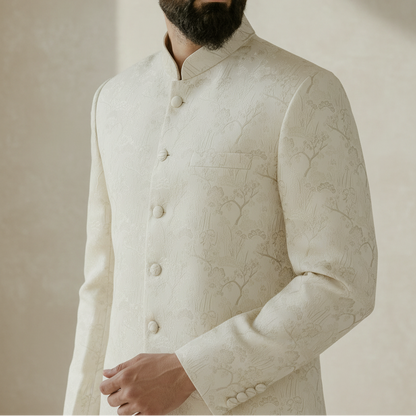 YAMAAN Imperial Off White Sherwani