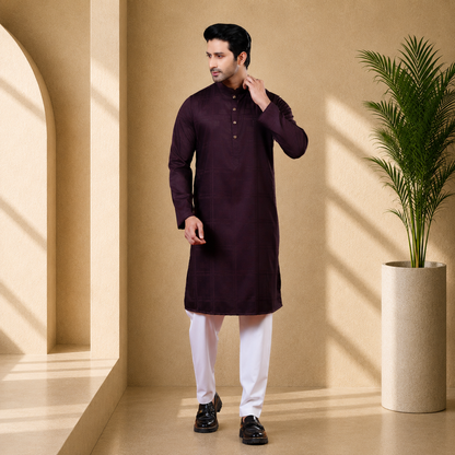Royal Panjabi (Dark Maroon)
