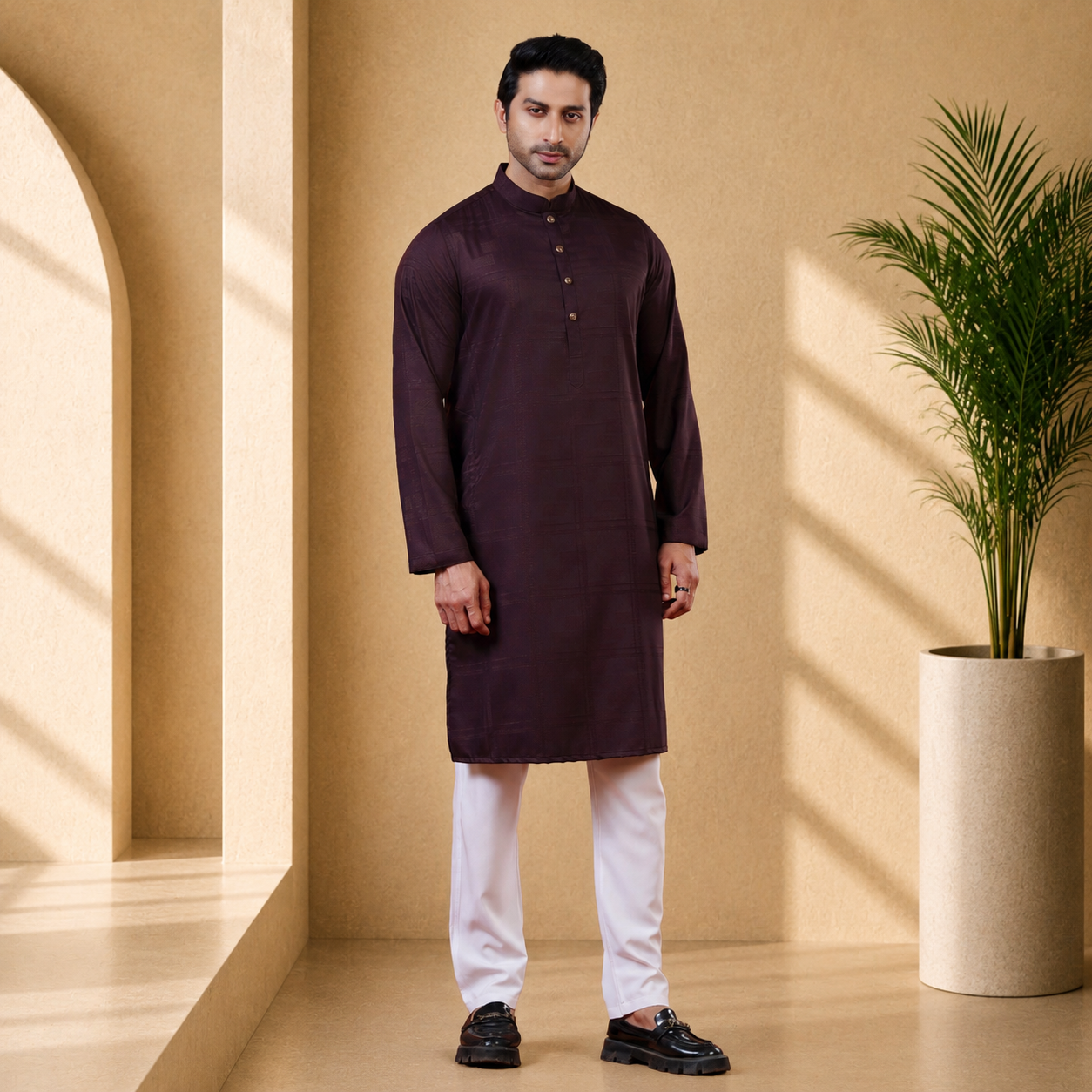 Royal Panjabi (Dark Maroon)