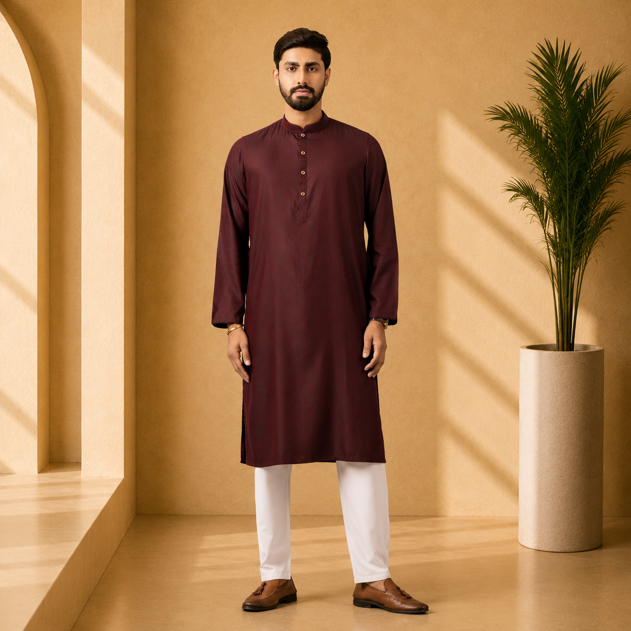 Royal Panjabi (Maroon)
