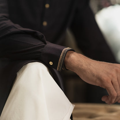 YAMAAN Signature Panjabi  Navy