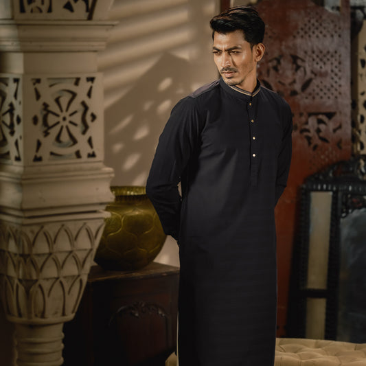 YAMAAN Signature Panjabi  Black