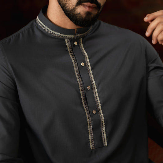 YAMAAN Signature Panjabi  Grey