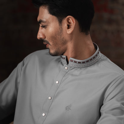 YAMAAN Signature Panjabi Light Grey