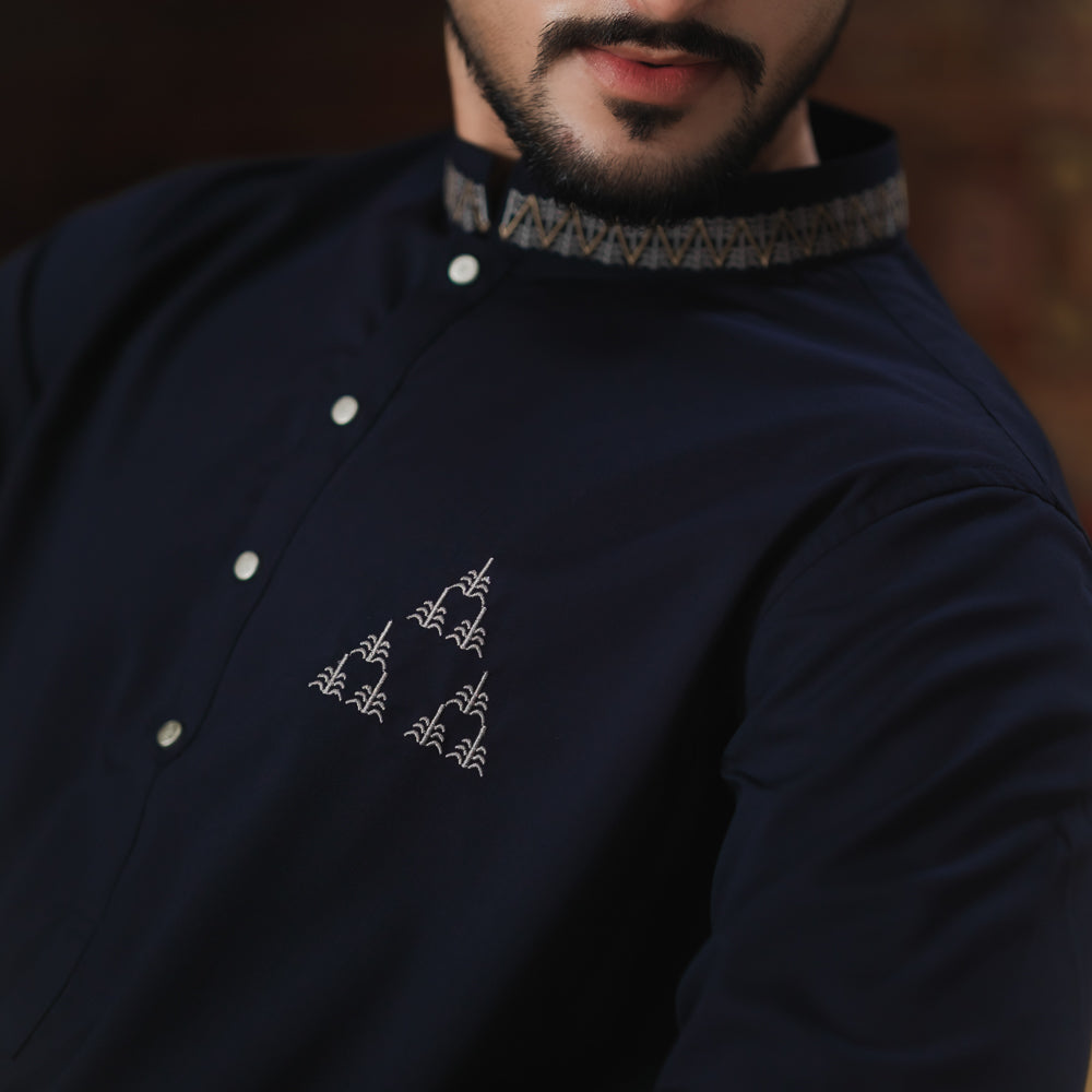 YAMAAN Imperial Panjabi Dark Navy