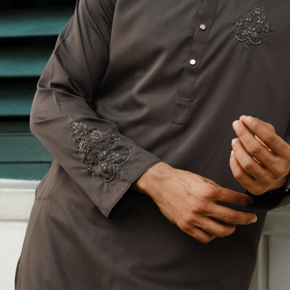 YAMAAN Supreme Panjabi Charcoal Grey