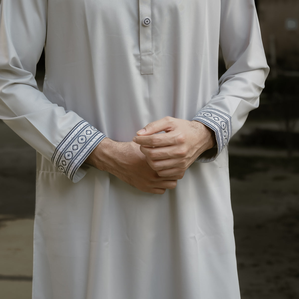 YAMAAN Imperial Panjabi in Light Grey