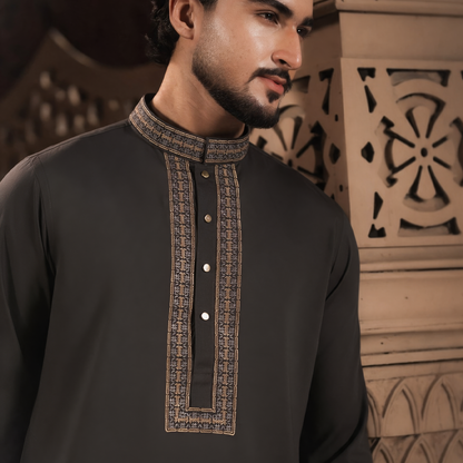 YAMAAN Imperial Panjabi Dark Grey
