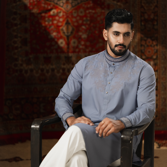 YAMAAN Imperial Panjabi Sky Blue