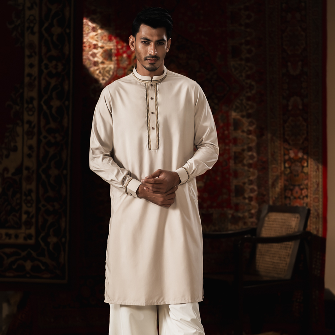 YAMAAN Signature Panjabi Cream