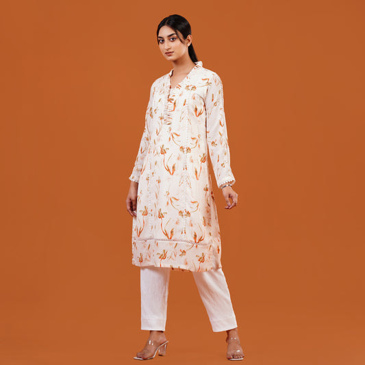Royal Kurti (Cream Gold)