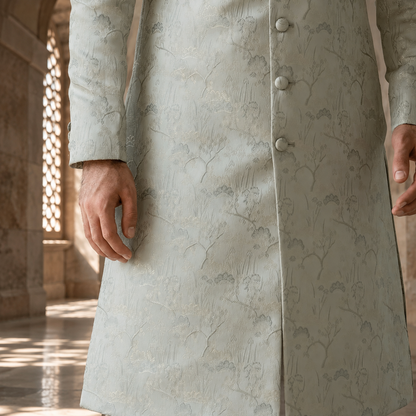YAMAAN Imperial Sage Green Sherwani