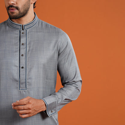 Yamaan Signature Panjabi Light Grey for Men