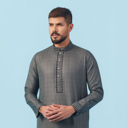 YAMAAN Signature Panjabi Dark Grey