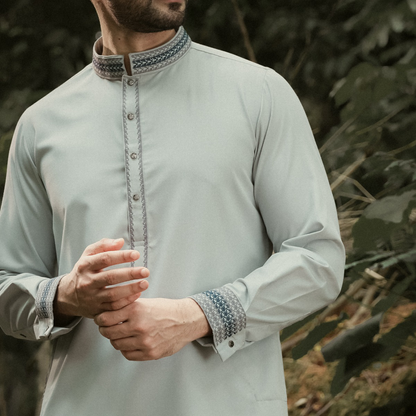 YAMAAN Imperial Panjabi Soft Sage Green