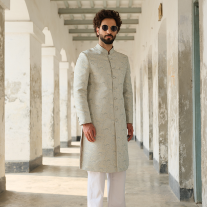 YAMAAN Imperial Sherwani Sage Green premium wedding sherwani for men in Bangladesh