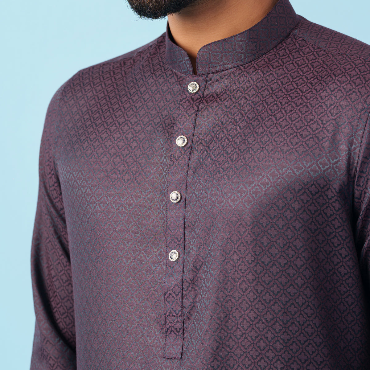 Yamaan Royal Panjabi Dark Purple for Men