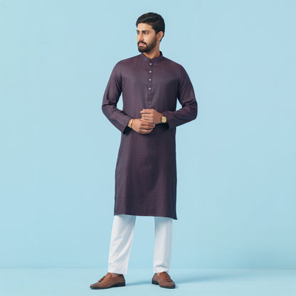 Yamaan Royal Panjabi Dark Purple for Men