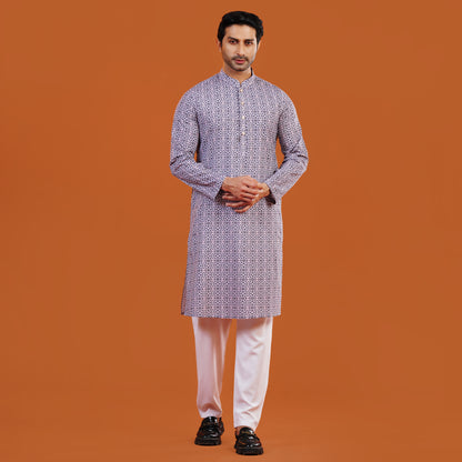 Yamaan Royal Panjabi Purple for Men