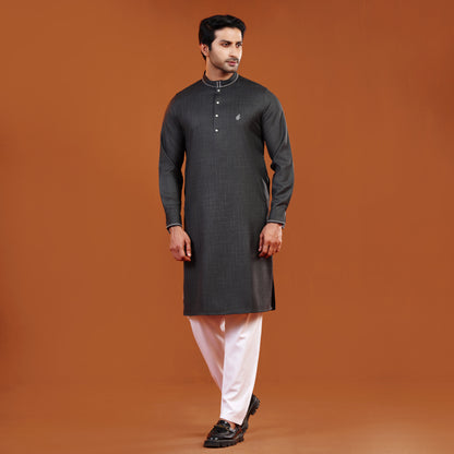 Yamaan Signature Panjabi Black for Men