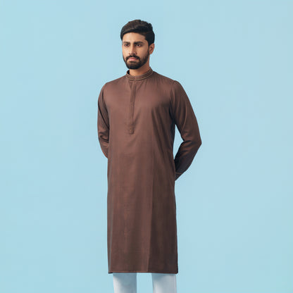 Yamaan Signature Panjabi Dark Brown for Men