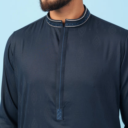 Yamaan Signature Panjabi Dark Navy for Men