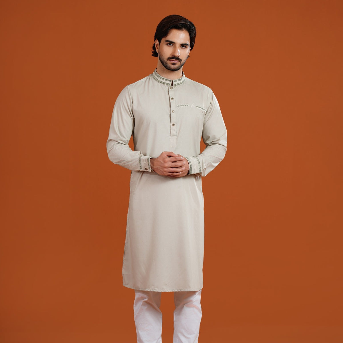 Yamaan Signature Panjabi Light Beige for Men