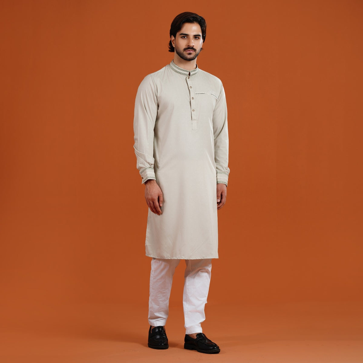 Yamaan Signature Panjabi Light Beige for Men